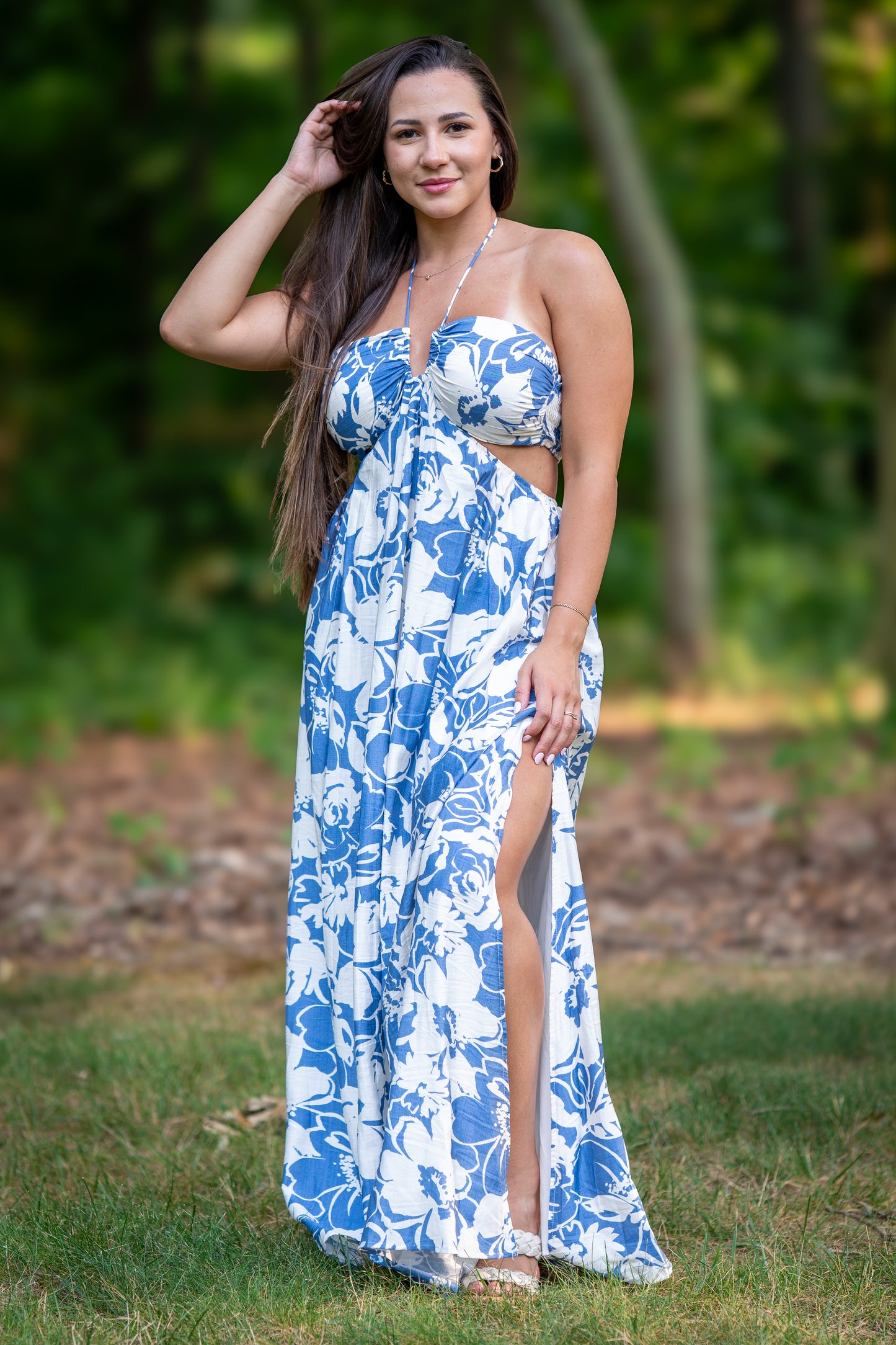 Halter Neck Cutout Dress