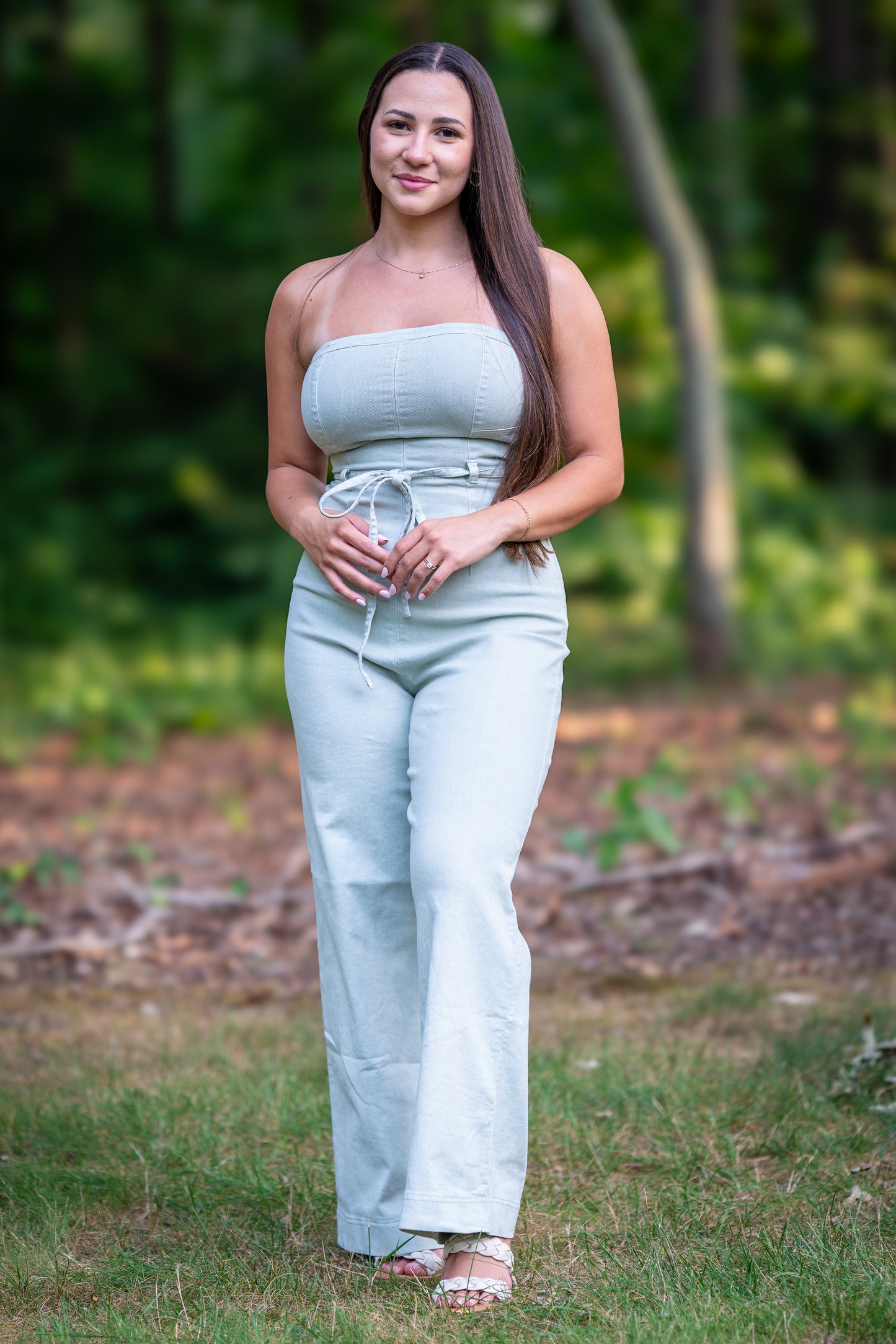 Strapless Denim Jumpsuit