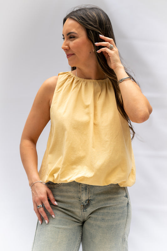 Cotton Bubble Crop Top