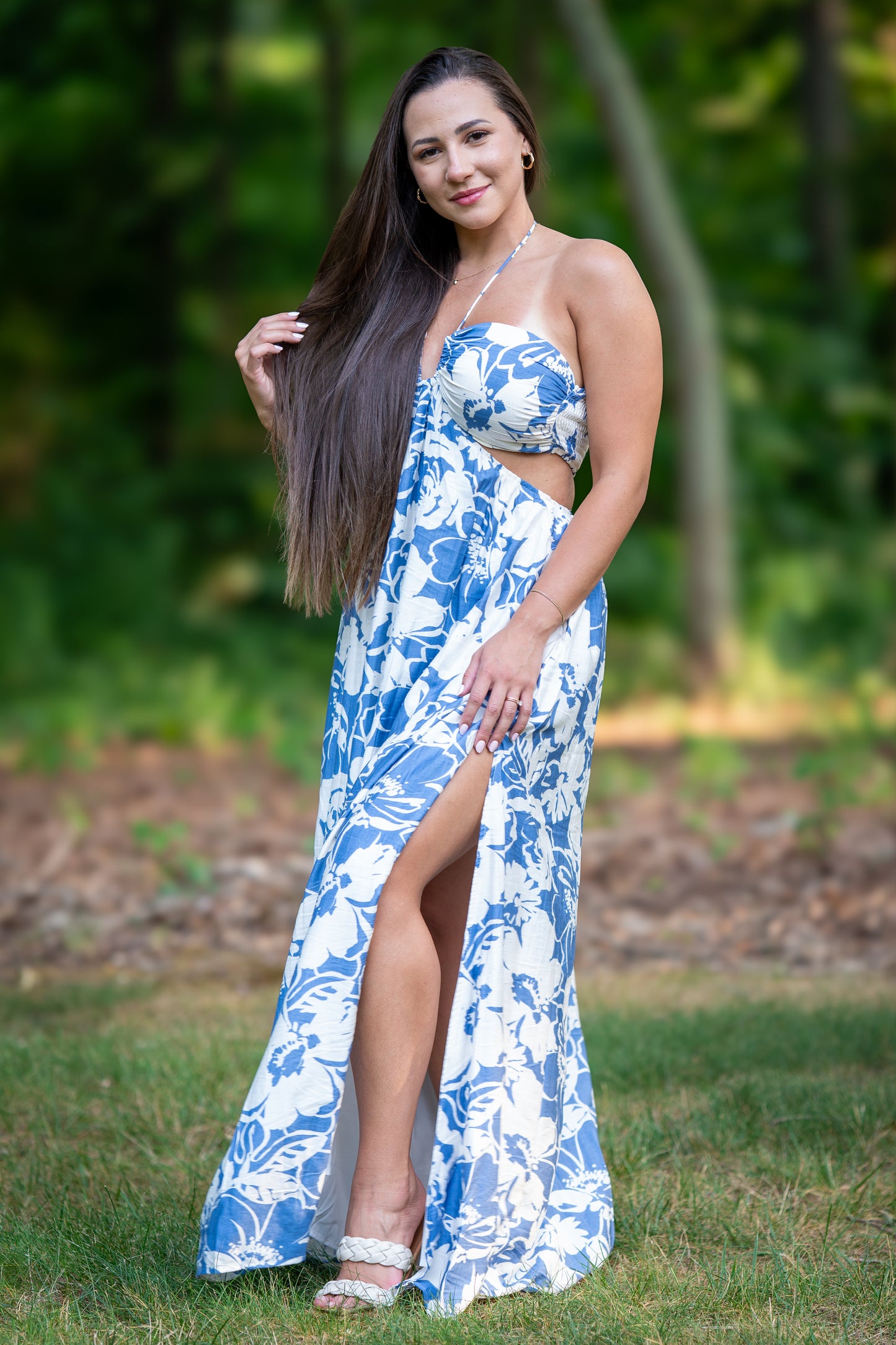 Halter Neck Cutout Dress