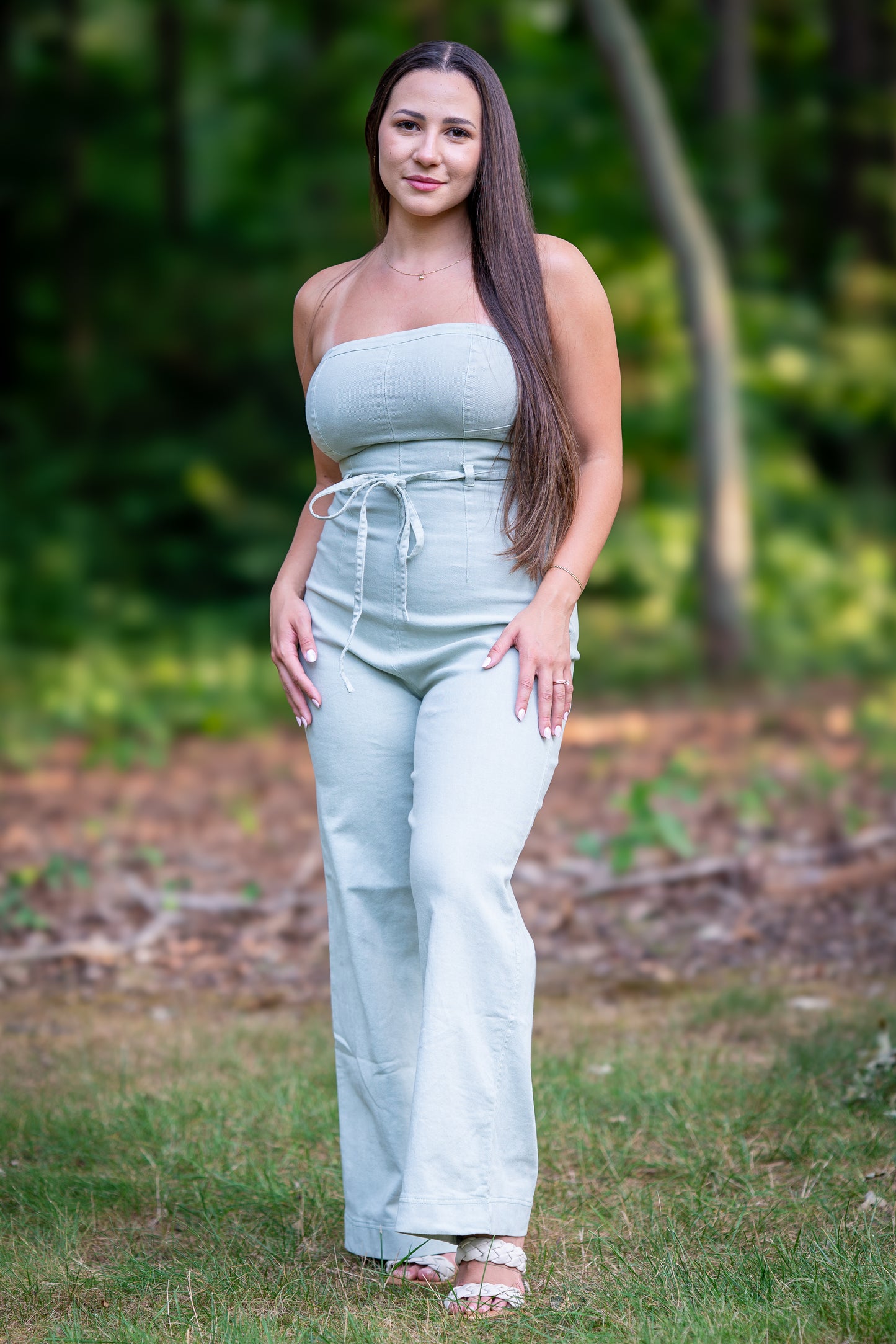 Strapless Denim Jumpsuit